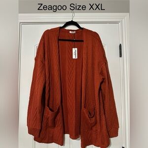 Zeagoo cardigan sweater XXL NWT